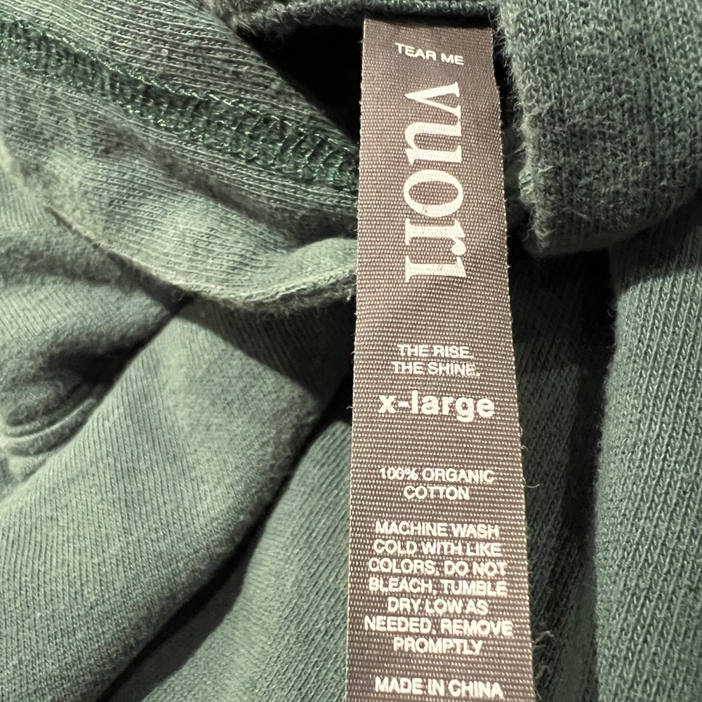 Vuori Sunnyside 100% Cotton French Terry Hoodie Cactus Women's XL - Picture 4 of 11